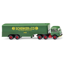 Lade das Bild in den Galerie-Viewer, Mercedes-Benz LPS 333 Koffersattelzug „Schenker“ – Wiking 1:87