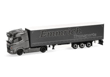 Lade das Bild in den Galerie-Viewer, DAF XG+ Gardinenplanen-Sattelzug "Emmrich Transporte" - Herpa 1:87
