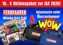 Lade das Bild in den Galerie-Viewer, AKTIONSPAKET zur IAA TRANSPORTATION 2026: FERNFAHRER Miniabo mit FERNFAHRER Überraschungs-Reisetasche GRATIS!
