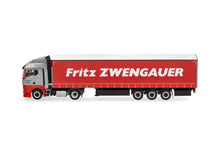 Lade das Bild in den Galerie-Viewer, MAN TGX GM Gardinenplanen-Sattelzug "Zwengauer" - Herpa 1:87