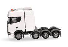 Lade das Bild in den Galerie-Viewer, Scania CS20 Hochdach Schwerlastzugmaschine 4achs (8x4), weiß - Herpa 1:87
