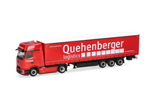 Lade das Bild in den Galerie-Viewer, Mercedes-Benz Actros L ProCabin Gigaspace Gardinenplanen-Sattelzug "Quehenberger" - Herpa 1:87
