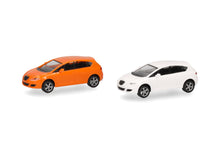 Lade das Bild in den Galerie-Viewer, Herpa MiniKit: Seat Leon, naranja/candyweiß (2 Stück) - Herpa 1:87
