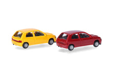 Lade das Bild in den Galerie-Viewer, Herpa MiniKit: Renault Clio 16V, Jaune/Rouge Etrusque (2 Stück) - Herpa 1:87
