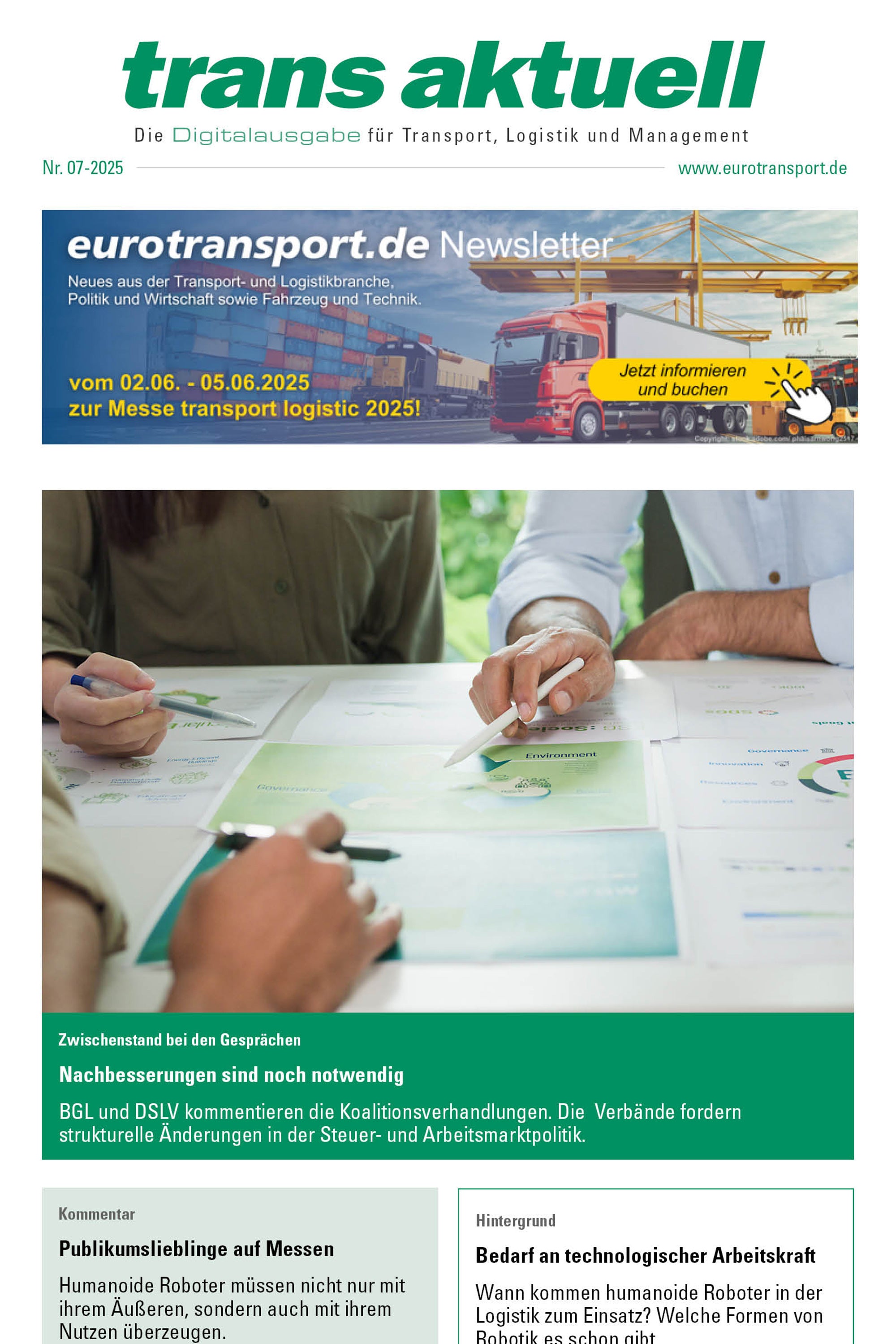trans aktuell Digital 07/2025 – eurotransport.de/shop